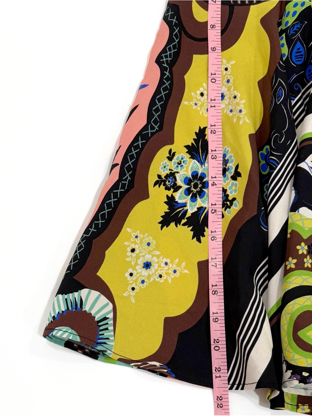 Etro Mixed Floral Patchwork Multicolored Print Silk Skirt | Sz. 40 - Picture 10 of 10